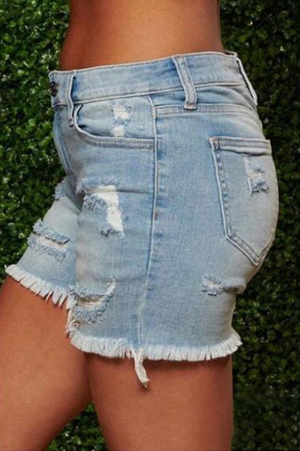 Xieyinshe Xieyinshe On-trend Ripped Sexy Denim Shorts(3 colors)