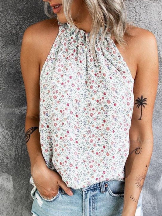 Holiday Printed  Sleeveless Tops