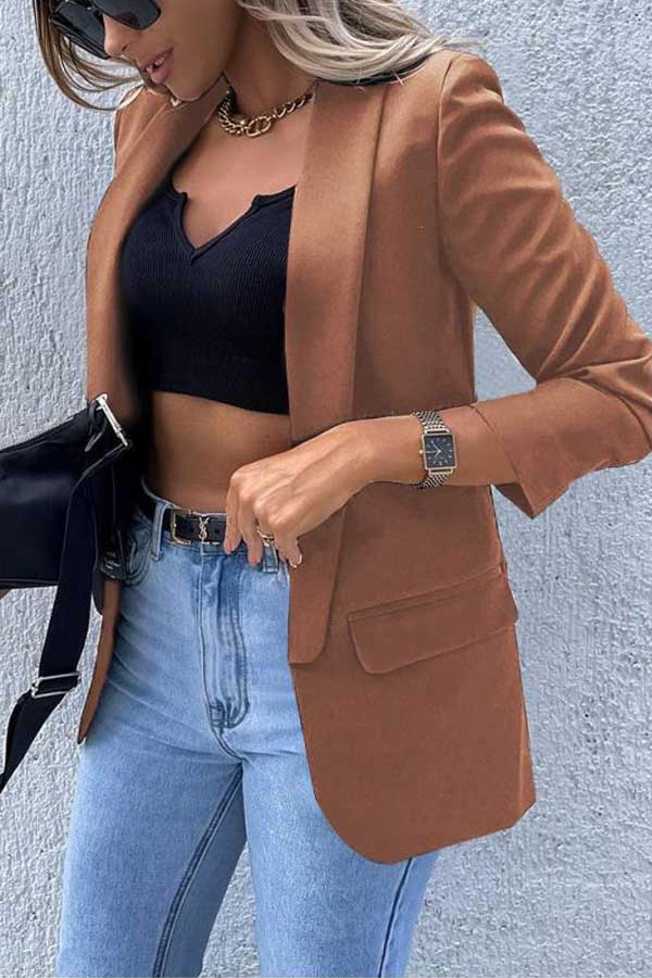 Fashion Print Slim Blazer