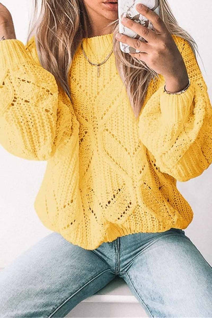 Xieyinshe Xieyinshe Loose Round Neck Knitted Sweater(5 Colors)